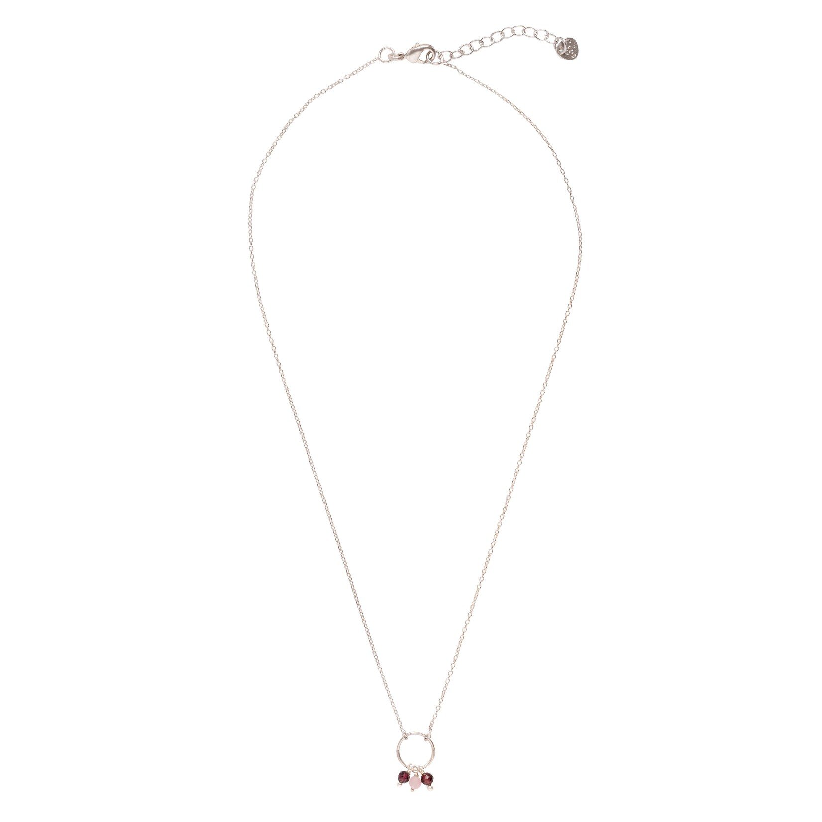 A Beautiful Story Sentiment Garnet Rose Quartz Necklace