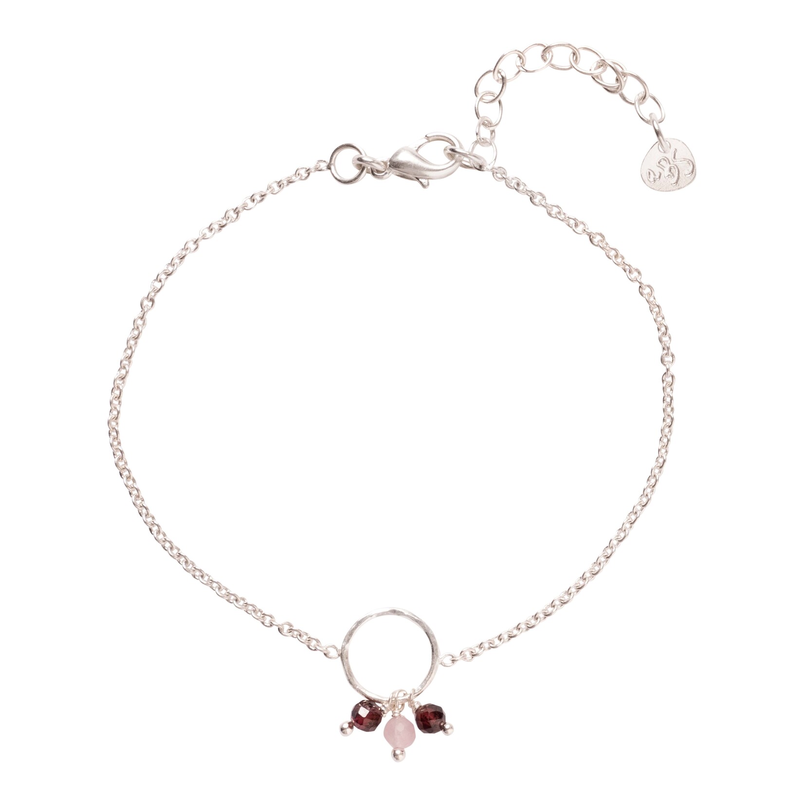 A Beautiful Story Careful Garnet Rose Quartz Bracelet