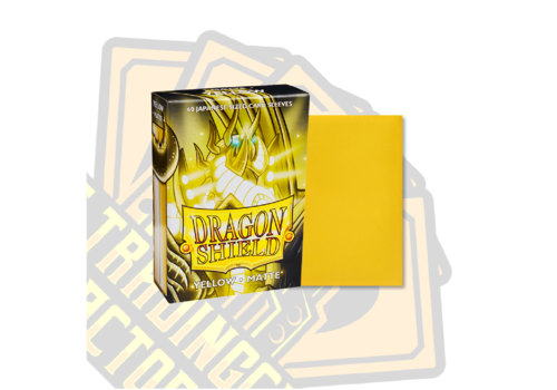 Dragon Shield “Yellow”, 60 Matte Japanese Size Sleeves - Dragon Shield
