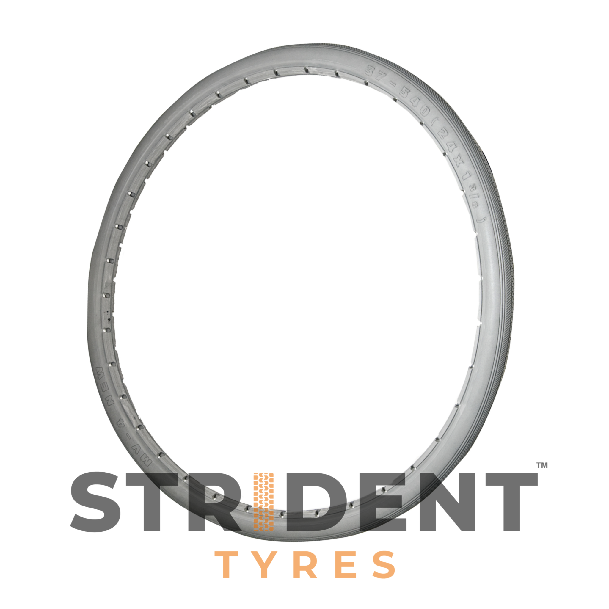 Grey Poly Urethane 24 x 1 3/8 Wheelchair Tyre MobilityCo MobilityCo