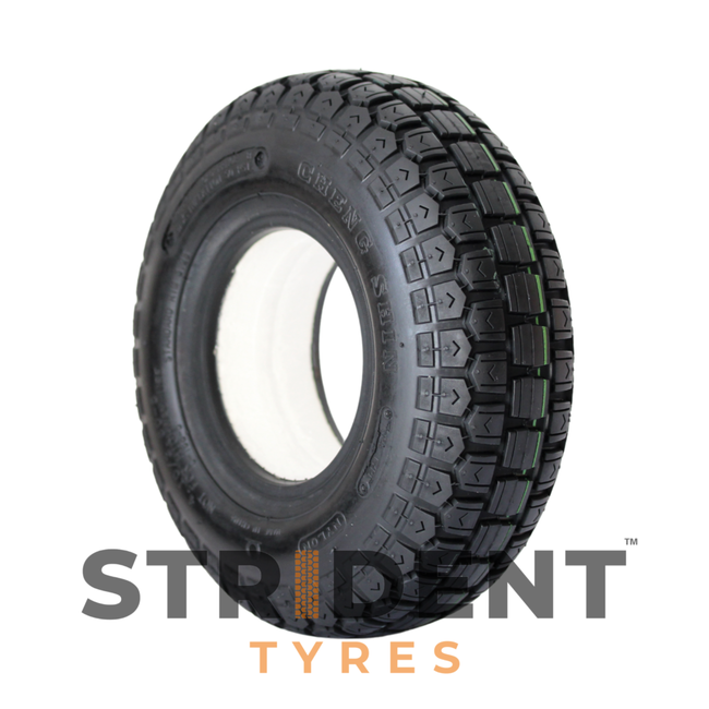 Black Solid 410/350 x 5 Block Tyre MobilityCo MobilityCo