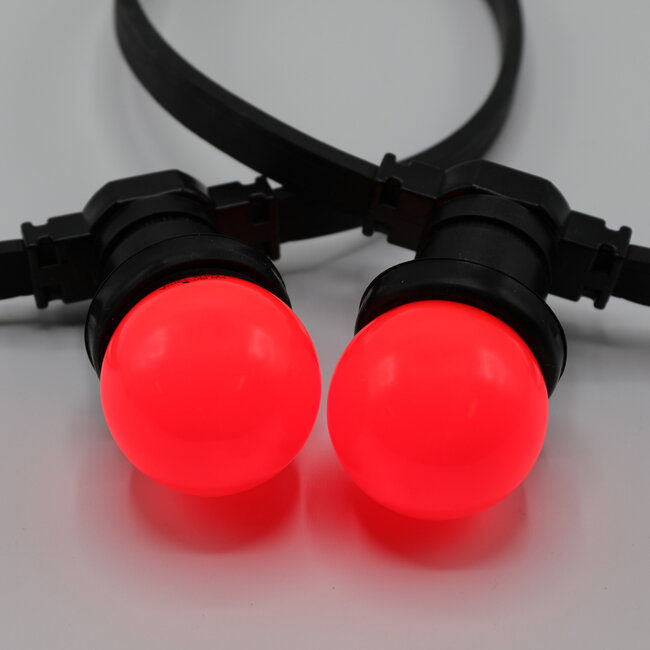 1 watt, rood, met rode standaard kap Ø45