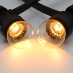 Warm witte LED lampen, LEDs in bodem, standaard transparante kap, Ø45