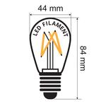 Warm witte filament lampen, dimbaar - 4 watt