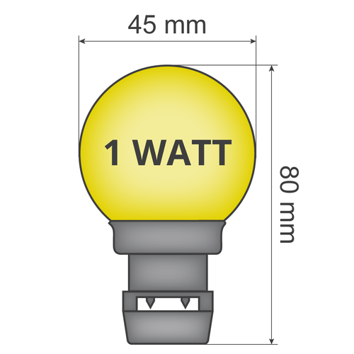 Priklamp - Geel (geen E27 fitting)