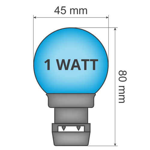 Priklamp - Blauw (geen E27 fitting)