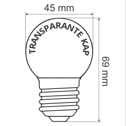 Warm witte lampen, LEDs in bodem, dimbaar, Ø45 - 2 watt