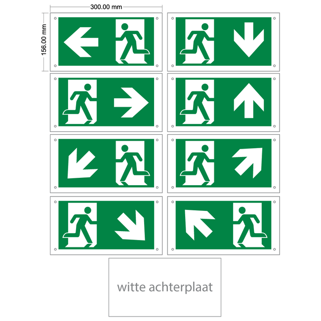 pictogrammen set voor de OTG-FF-6, OTG-VV-5 of OTG-HH-1