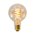 5W spiraal lamp XL, 1800K, amber glas Ø95 - dimbaar