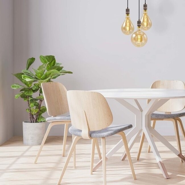 10W dubbeldekker filament lamp XXL, 2000K, amber glas Ø160 - dimbaar