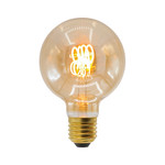 5W horizontale spiraal lamp XL, 1800K, amber glas Ø95 - dimbaar