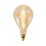 8,5W croissant spiraal lamp XXL, 2000K, amber glas Ø160 - dimbaar