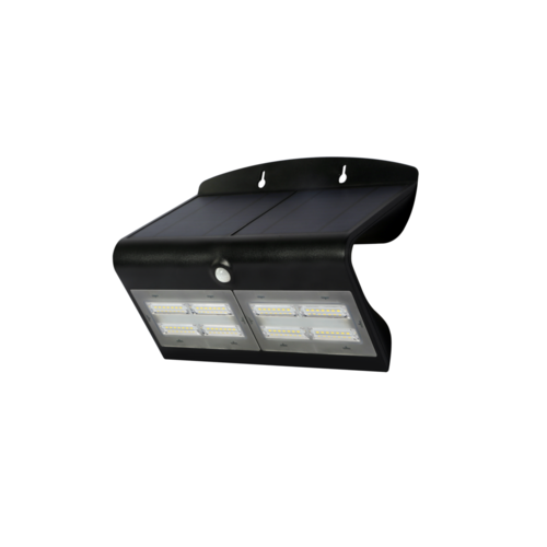 Solar wandlamp Double Conan 6.8W met sensor - zwart