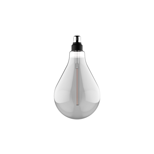 E27 dimbare filament LED lamp, Ø160mm, 7W, smoke glas