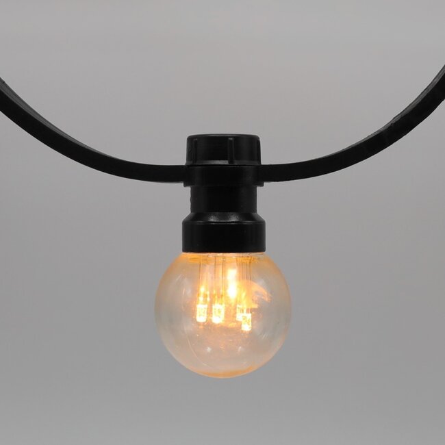 Lichtsnoer voor buiten van 34 meter met 70 extra warm witte LED lampen