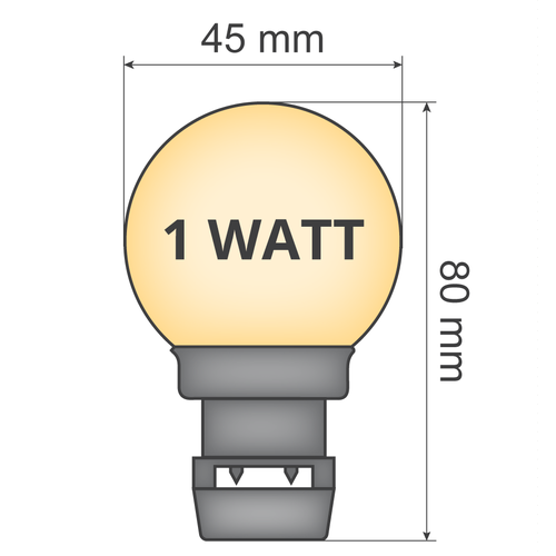 Lichtsnoer voor buiten van 25 meter met 50 melkwitte LED lampen