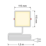 LED Downlight vierkant - 6 watt - 115 x 115mm - 4000K