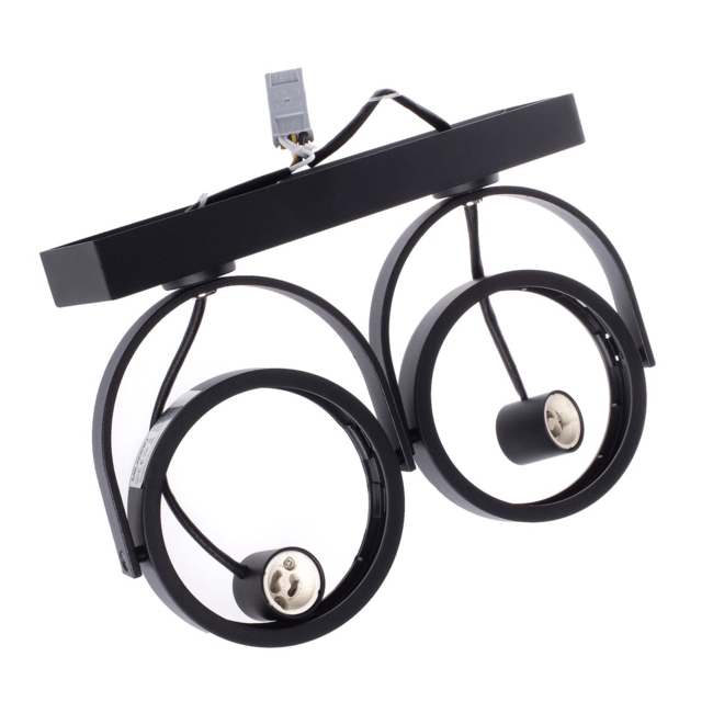 GU10 AR111 opbouwspot 2-lichts Scarlett - zwart