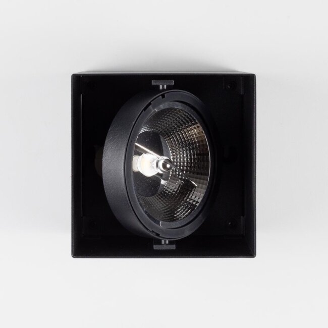 AR111 Opbouwspot 1-licht Willow - zwart