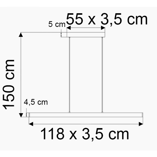 Minimalistische hanglamp Ami met geïntegreerde 3-staps dimbare LEDs - houtoptiek