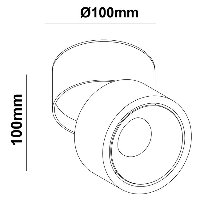 Kantelbare opbouwspot Milou  - 7 watt