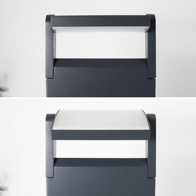 Staande buitenlamp met kantelbare spot Jidde - antraciet