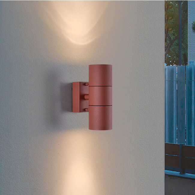 2-lichts wandlamp roestbruin - Giorgia