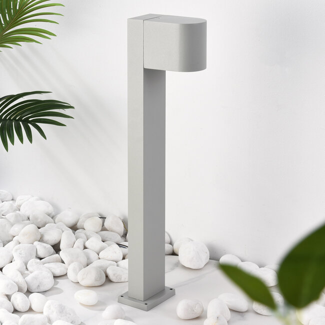 Industriële staande buitenlamp grijs, 50 cm - Simone