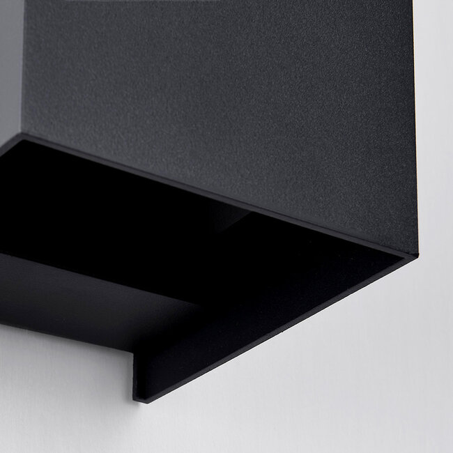 Slimme buiten wandlamp Daniel met RGB - zwart