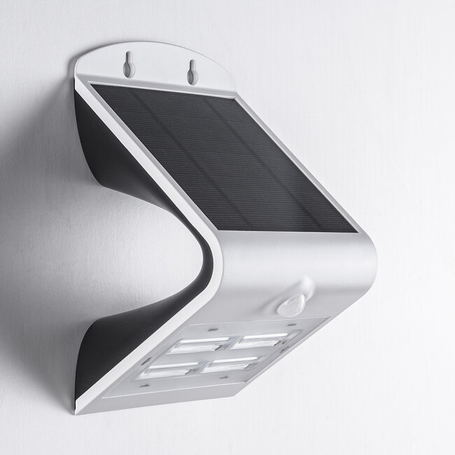 Solar buitenwandlamp Single Conan 3,2W met sensor - wit