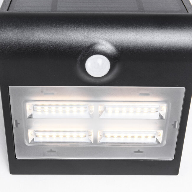 Solar buitenwandlamp Single Conan 3,2W met sensor - zwart