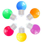 Kit de 6 ampoules LED guinguette colorées