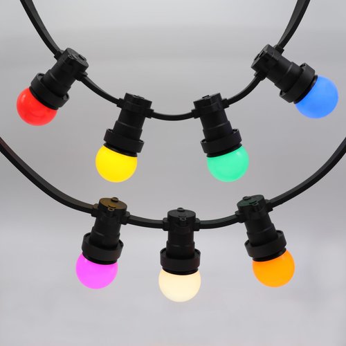 Kit de 7 ampoules LED guinguette colorées