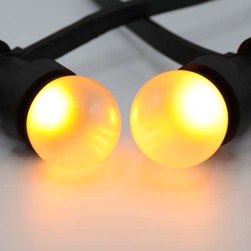 Ampoules LED blanc chaud avec enveloppe givrée, Ø45