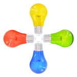 Kit de 4 ampoules LED guinguette colorées avec grande enveloppe, Ø60