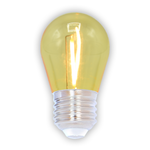 Ampoule LED guinguette, jaune,  à filament, 1 watt