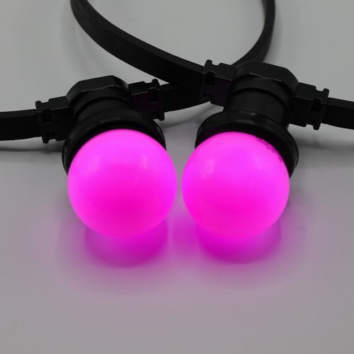 Lichterkette Glühbirne, LED 1 Watt, pink