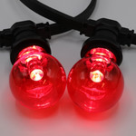 Lichterkette Glühbirne farbig, LED mit Abdeckung & Linse, rot - 1 Watt