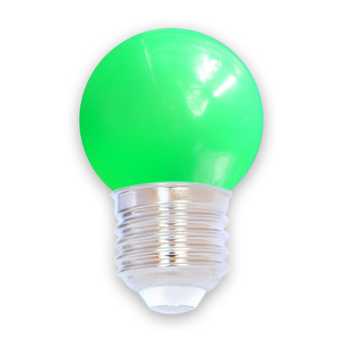 Lichterkette Glühbirne farbig, LED 1 Watt, grün