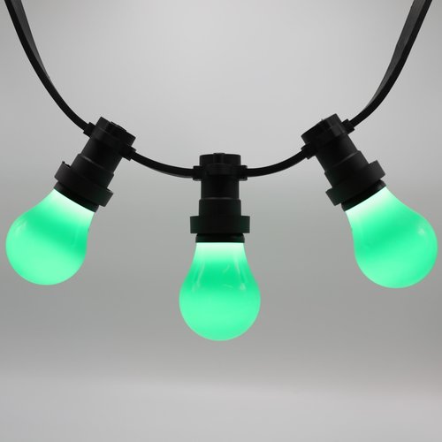 Lichterkette Glühbirne farbig, große Abdeckung, grün, LED 2 & 5 Watt