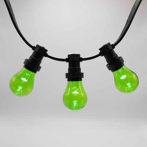 Lichterkette Glühbirne farbig, LED mit Abdeckung & Linse, grün - 1 Watt