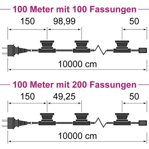 Illu Lichterkette 100 Meter