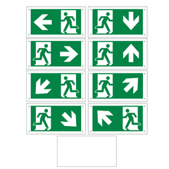 Piktogrammset für Notleuchten OTG-FF-6, OTG-VV-5 oder OTG-HH-1