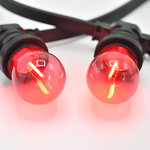 Lichterkette Glühbirne farbig, LED Filament, 1 Watt, rot