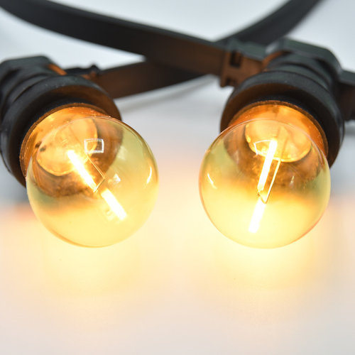 Lichterkette Glühbirne farbig, LED Filament, 1 Watt, gelb