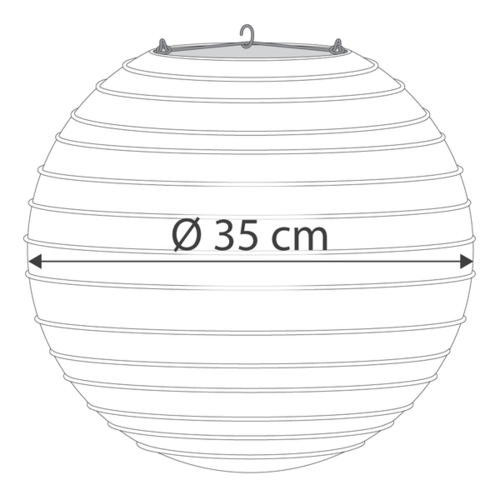 Weiße Lampions für den Außenbereich, Ø35cm