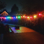 Lichterkette Glühbirne farbig, Filament LED, dimmbar, rot - 3,5 Watt