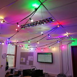 Lichterkette Glühbirne farbig, Filament LED, dimmbar, rot - 3,5 Watt