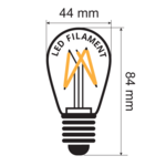 Lichterkette Glühbirne farbig, Filament LED, dimmbar, grün - 3,5 Watt