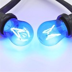 Lichterkette Glühbirne farbig, Filament LED, dimmbar, blau - 3,5 Watt